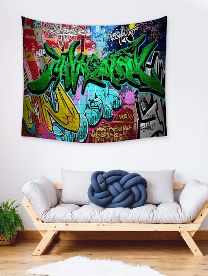 Tapisserie imprimé graffiti