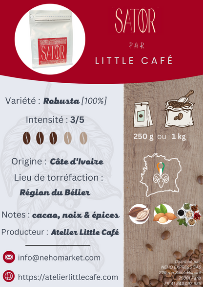 Café moulu SATOR by Little Café - poids net : 250 g