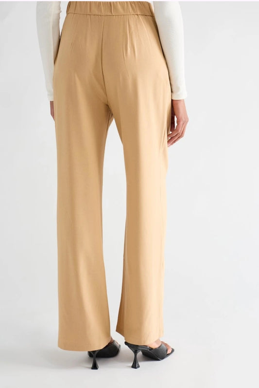Pantalon fluide beige/camel