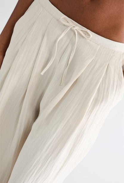 Pantalon fluide écru- Beige