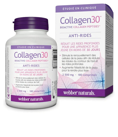 Collagen30ᴹᴰ Peptides de collagène bioactifs (Anti-rides)- 
Webber Naturals